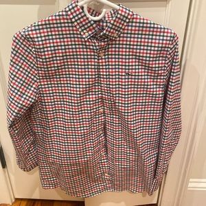 Vineyard vines on the go performance button down Christmas shirt